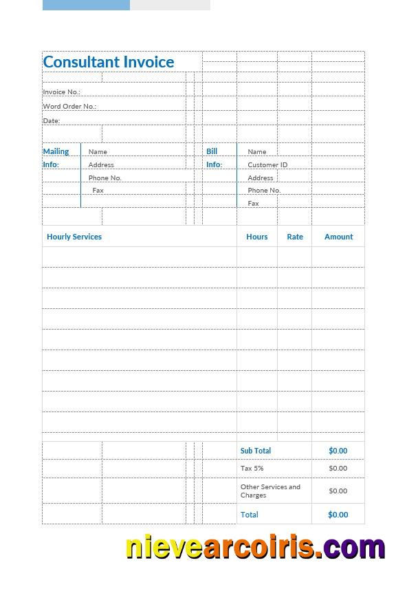 Consultant Invoice